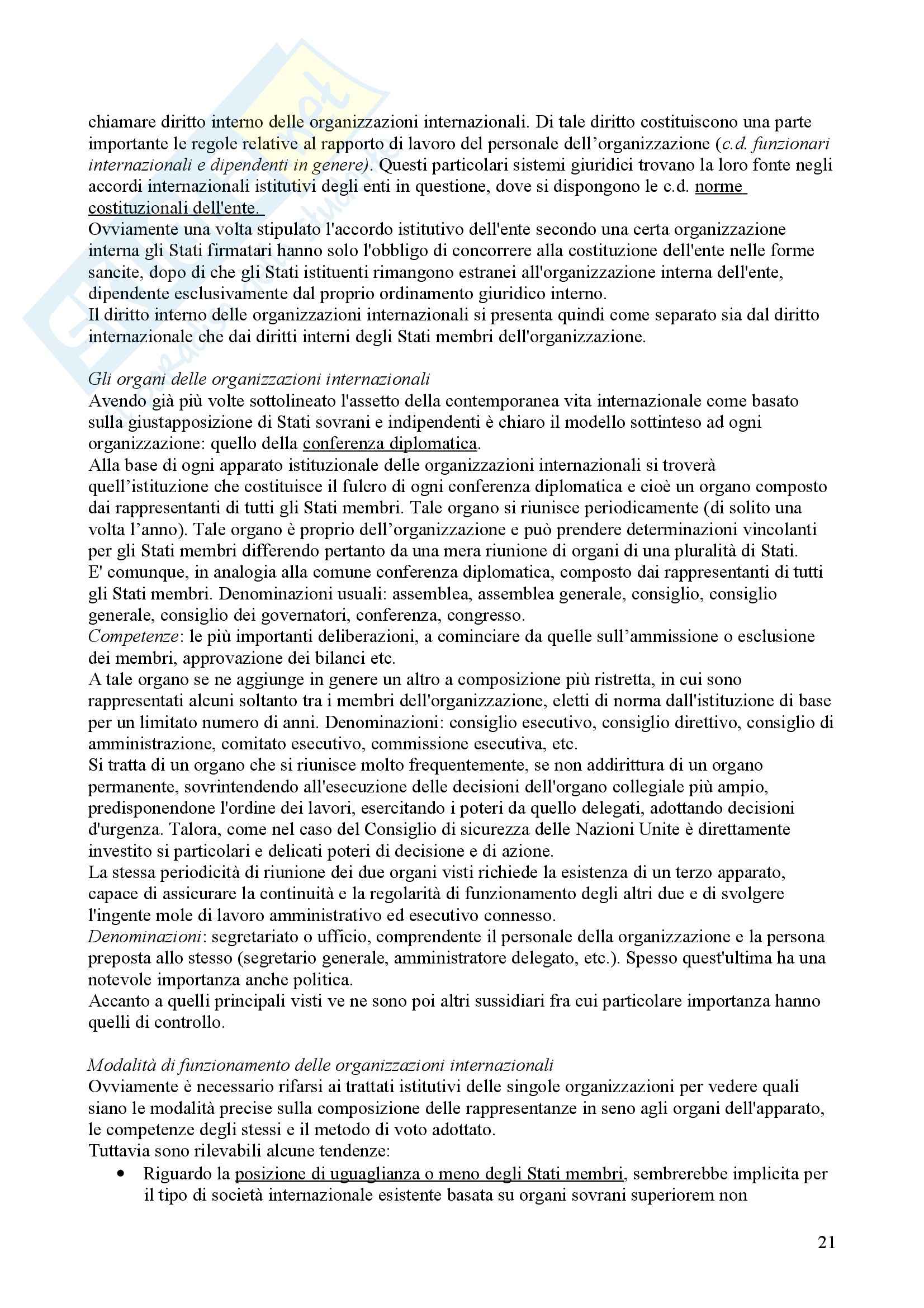 Riassunto esame Diritto internazionale, prof. Treves Pag. 21