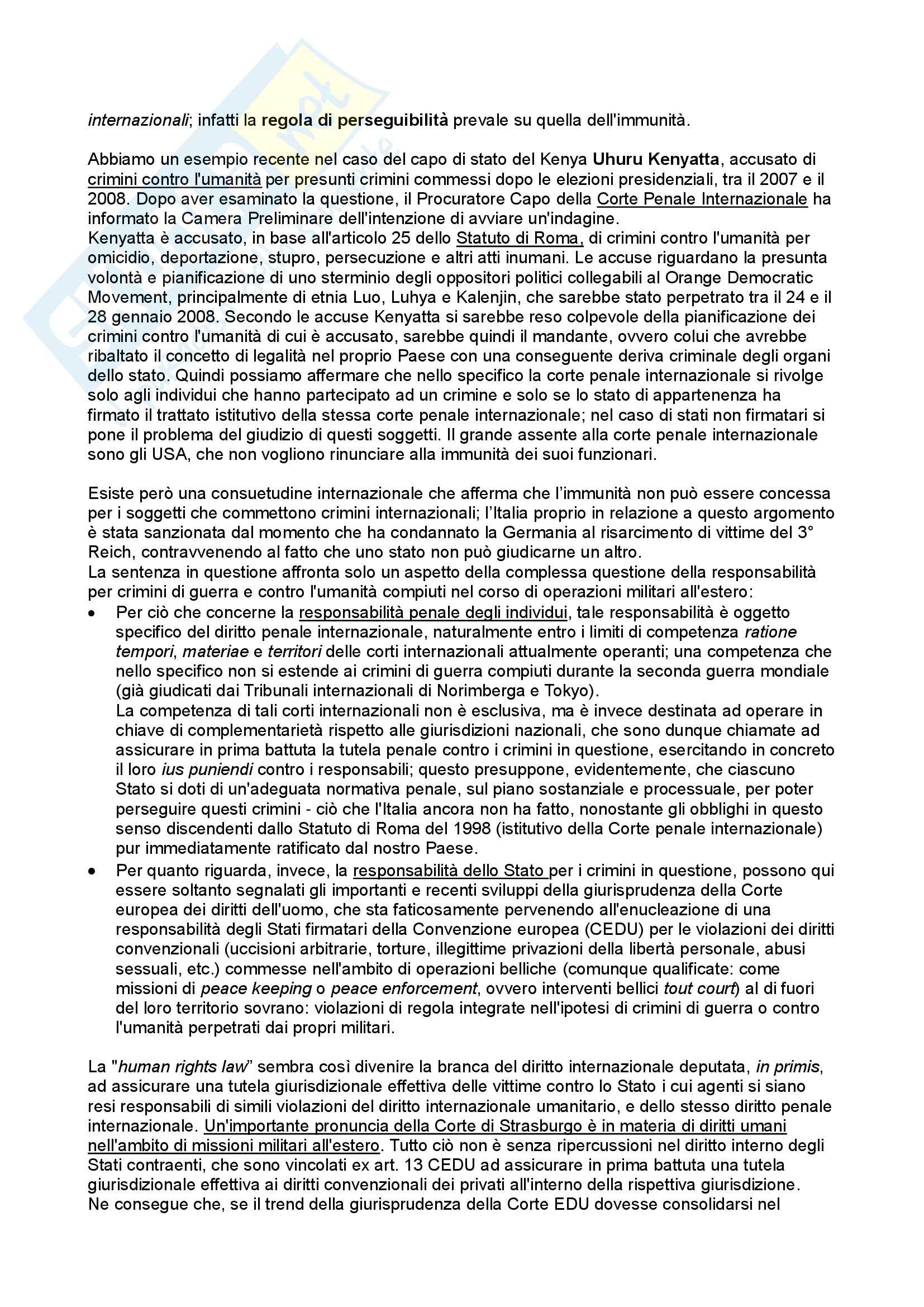 Appunti delle lezioni di diritto internazionale (privato e pubblico) della professoressa Ilaria Queirolo Pag. 21