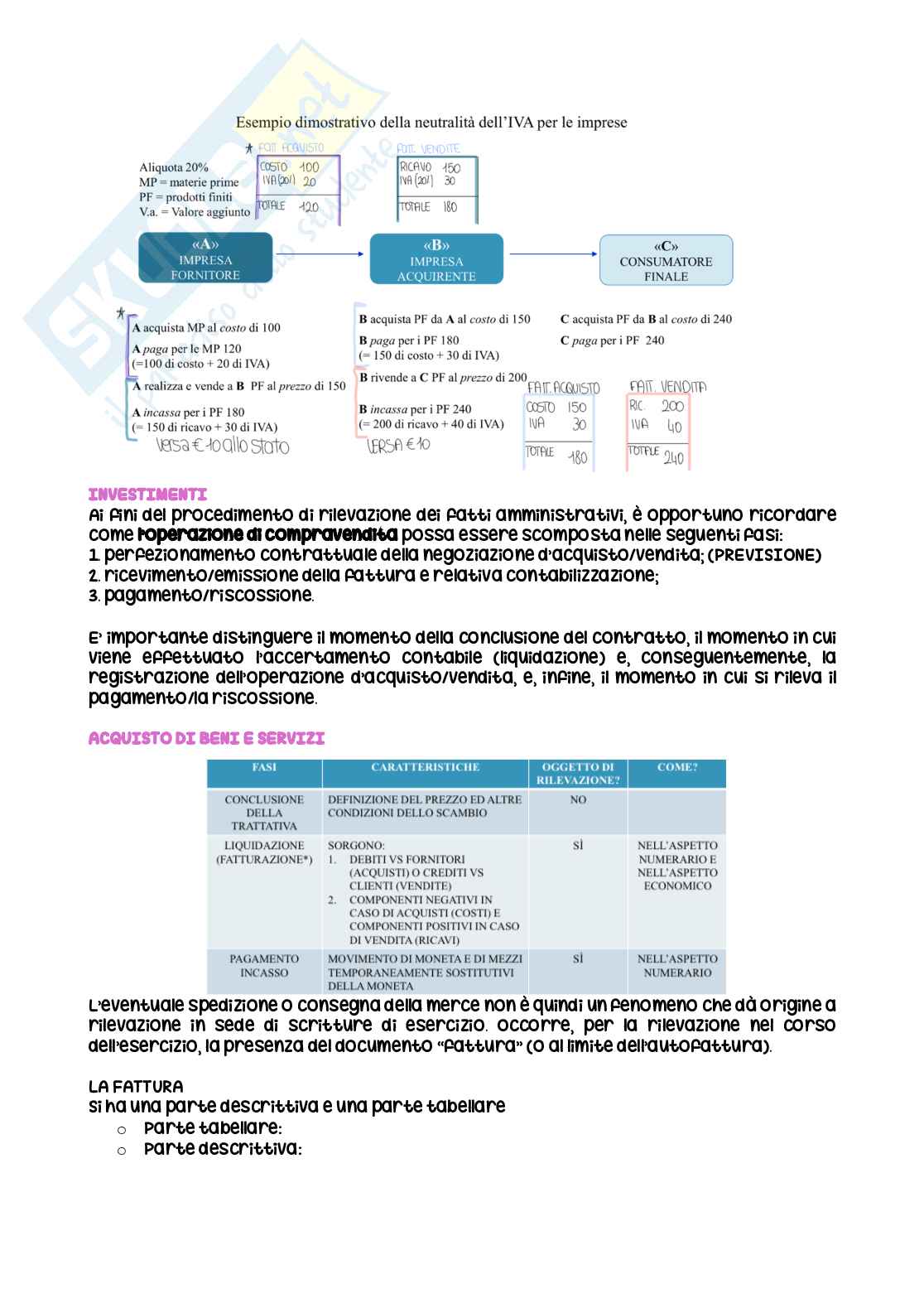 Riassunto esame Economia Aziendale, Prof. Matozza Felice, libro consigliato Introduzione alla contabilità generale, Paoloni, Celli Pag. 41