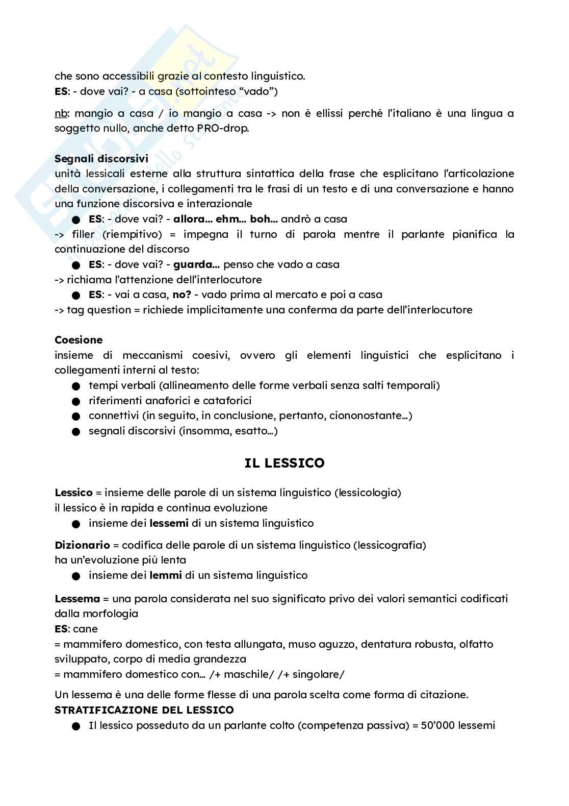 Appunti completi Linguistica generale e glottologia, 2025 Pag. 21