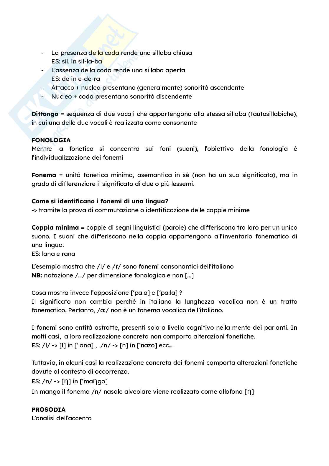 Appunti completi Linguistica generale e glottologia, 2025 Pag. 31