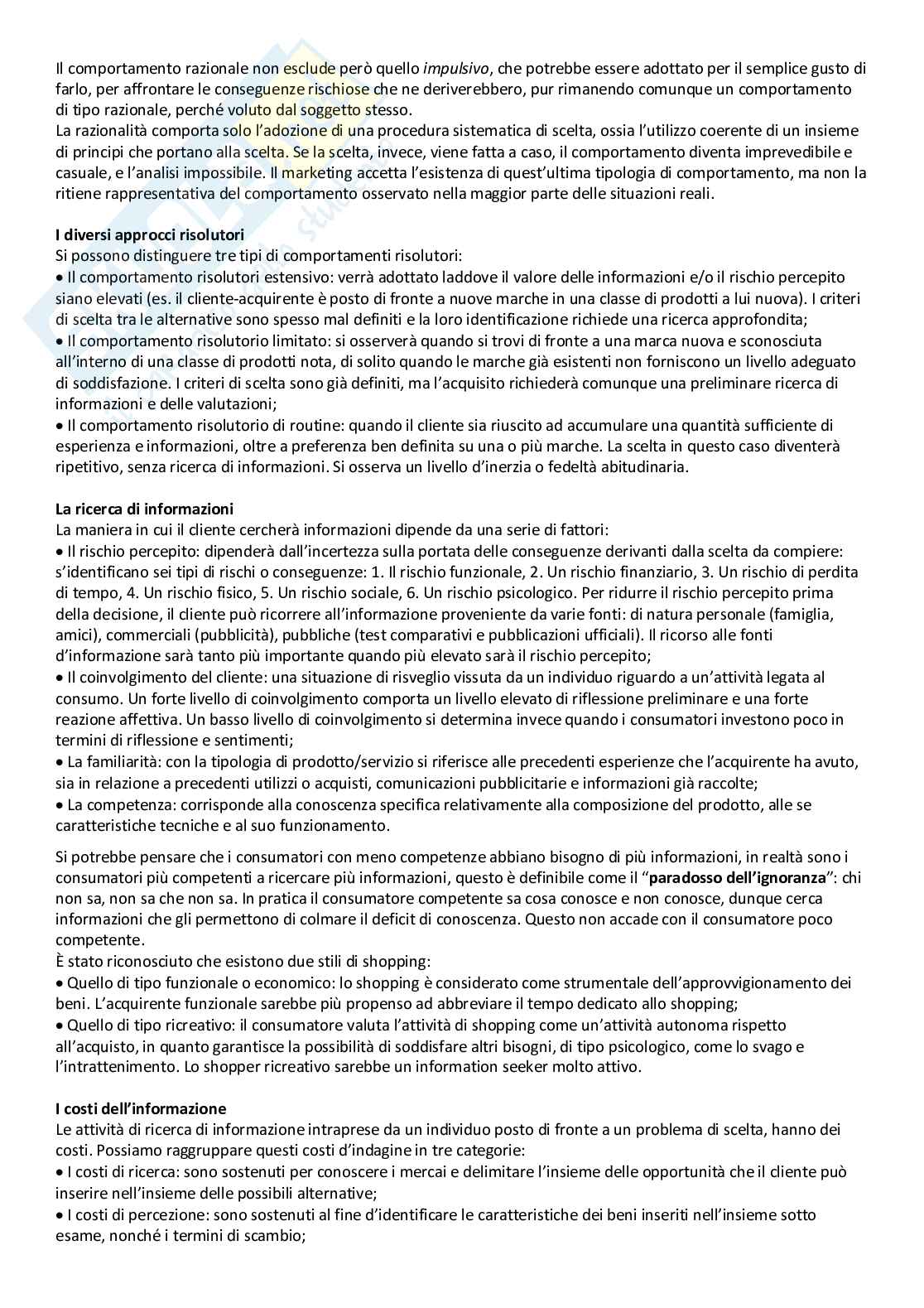 Riassunti marketing strategico Pag. 26