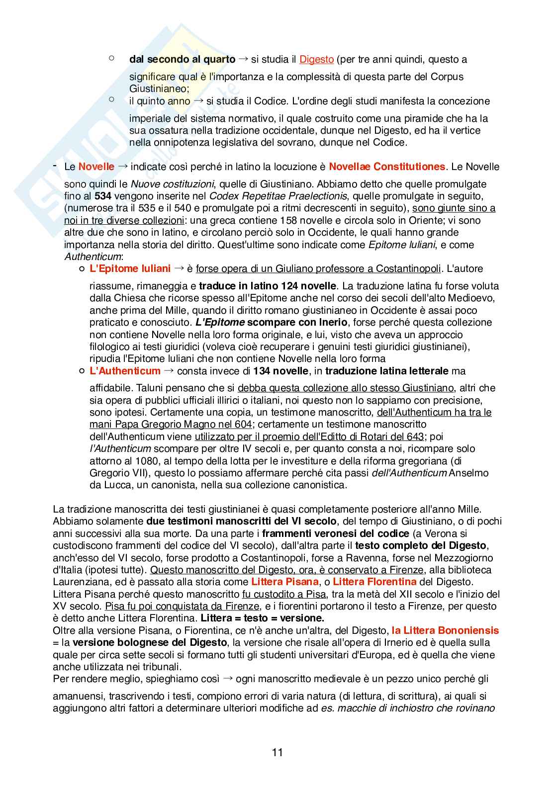 Appunti delle lezioni di Storia del diritto italiano Pag. 11