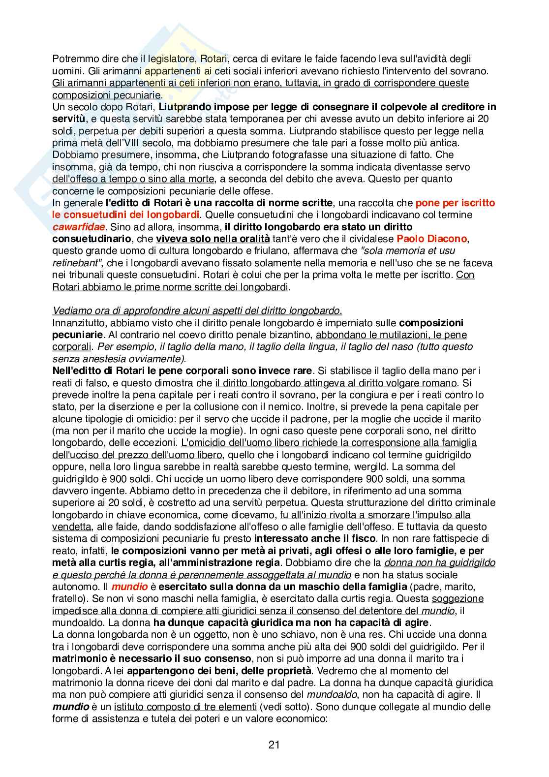 Appunti delle lezioni di Storia del diritto italiano Pag. 21