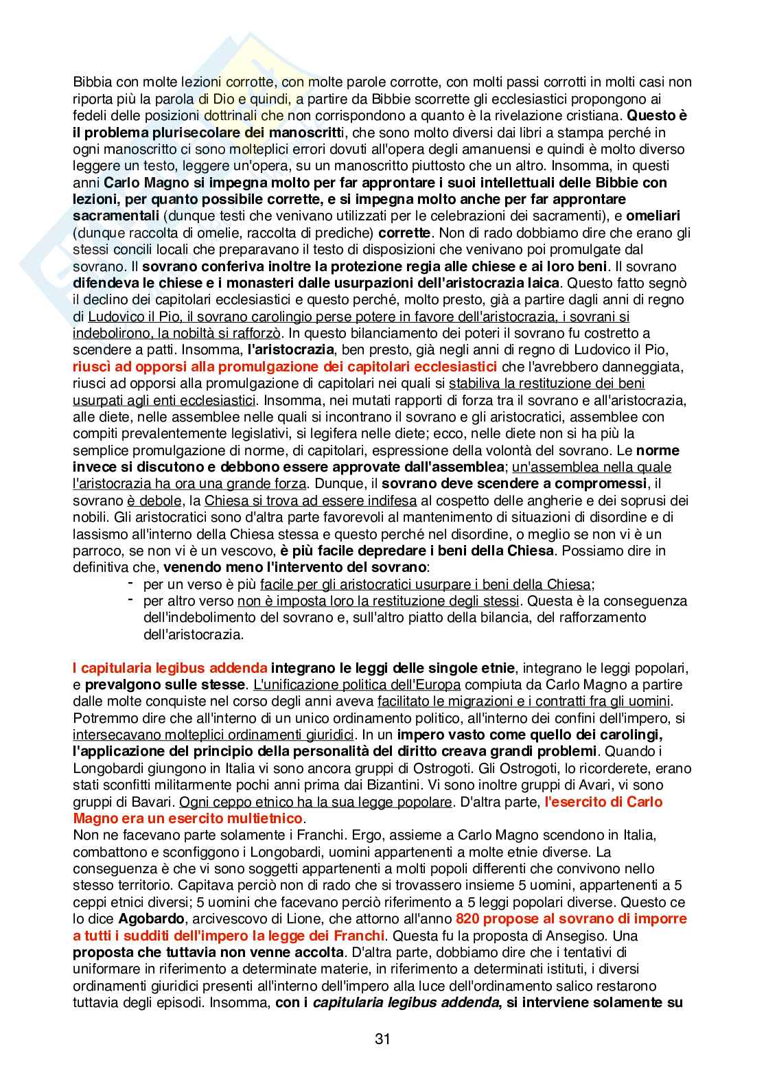 Appunti delle lezioni di Storia del diritto italiano Pag. 31