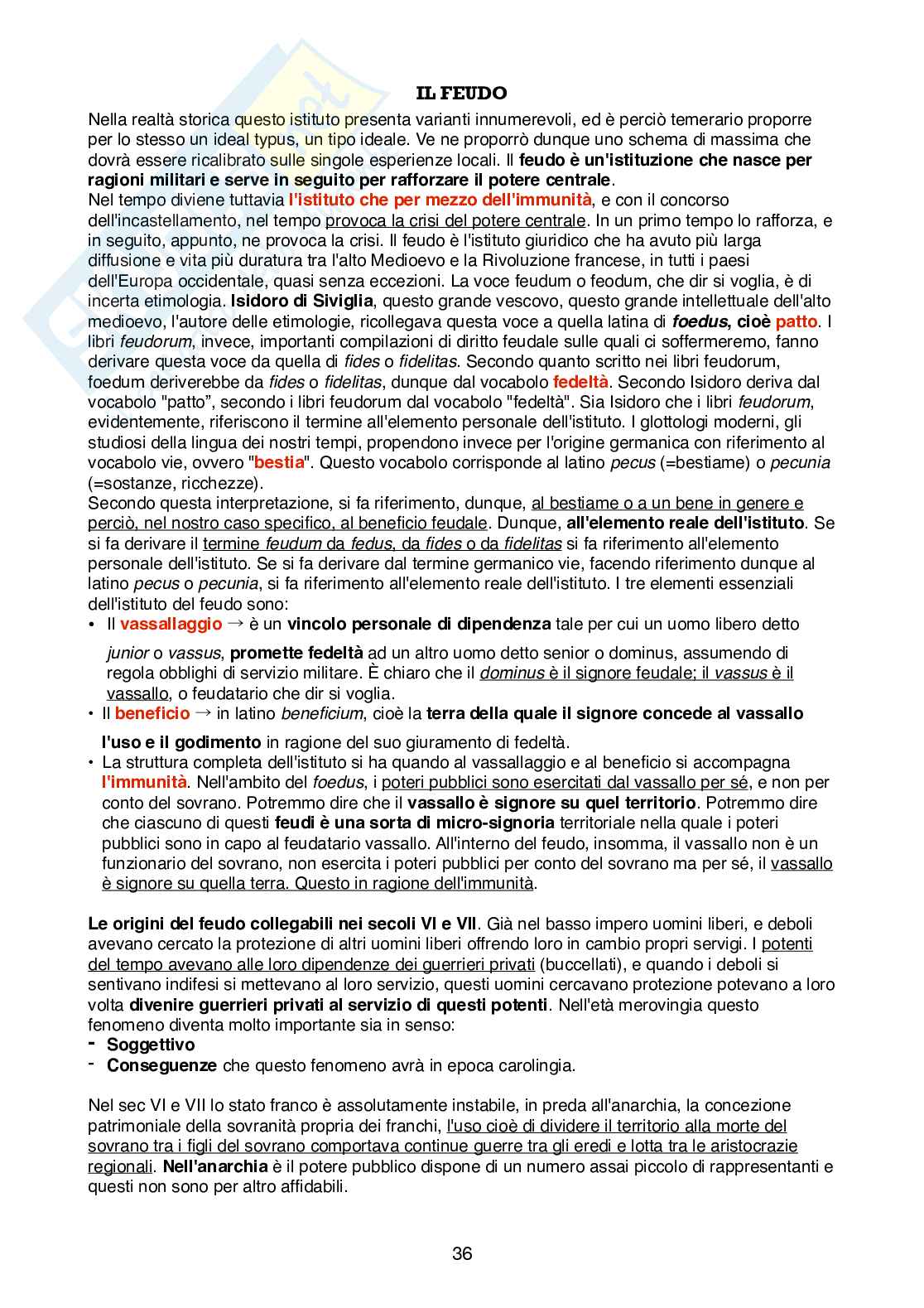 Appunti delle lezioni di Storia del diritto italiano Pag. 36
