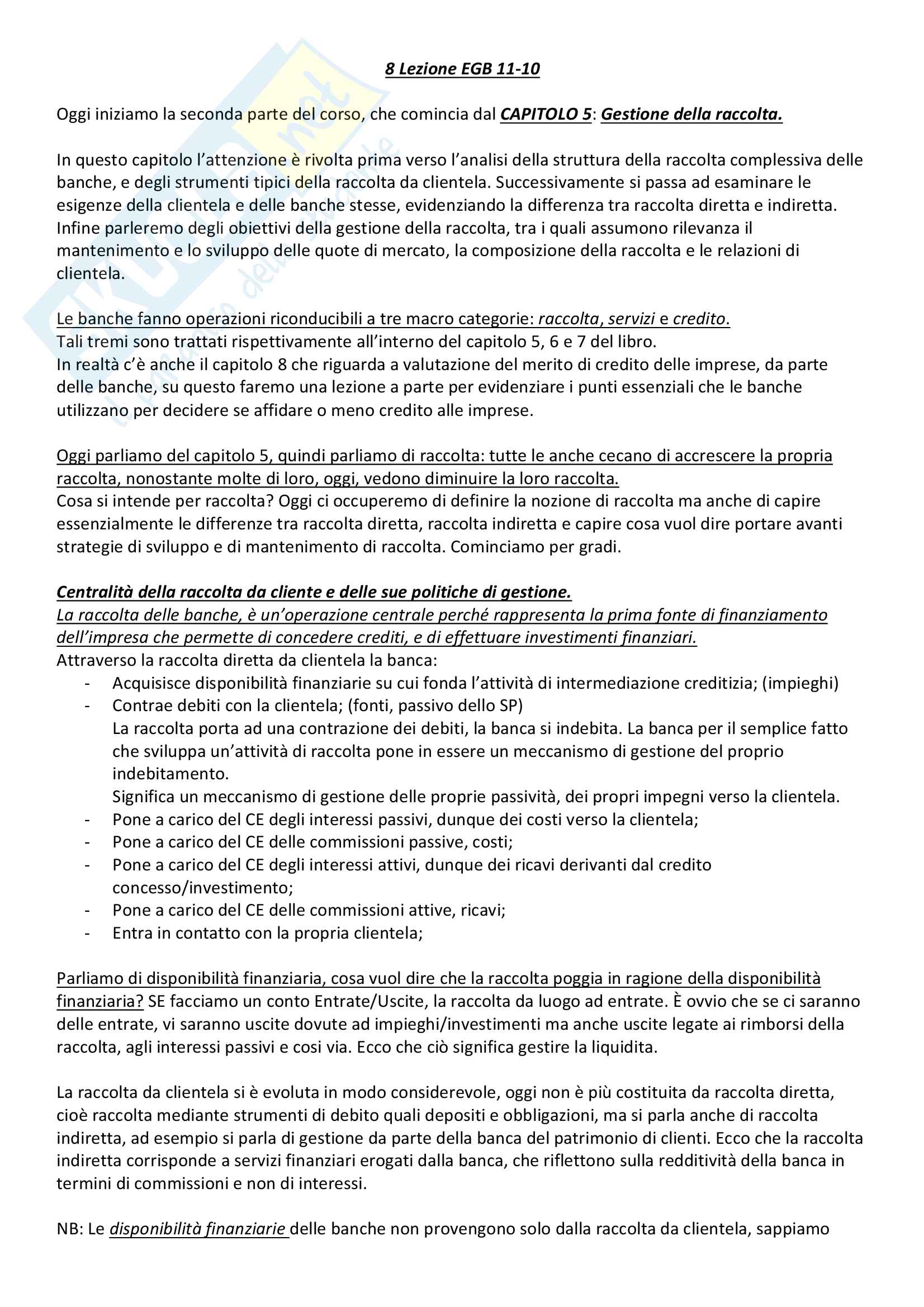 Riassunto esame - Economia e Gestione della Banca - Prof. Tutino Pag. 36
