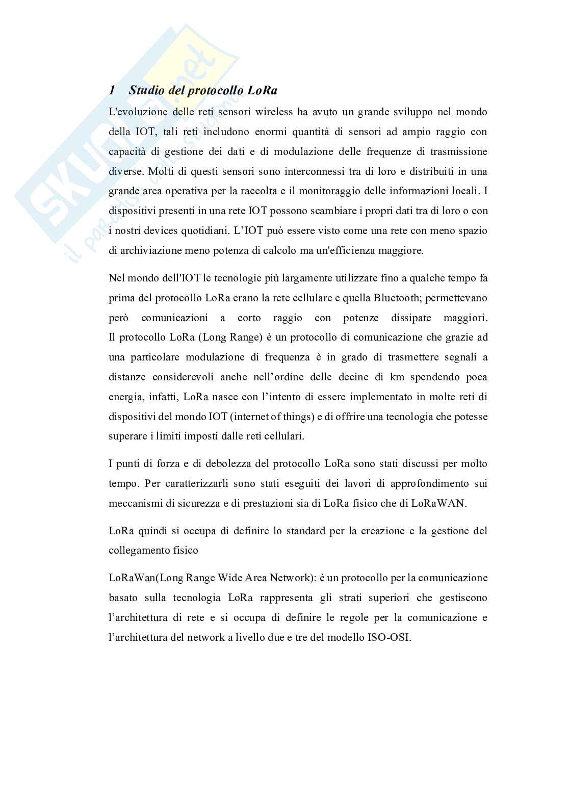 Progettazione di un nodo IoT LoRa Pag. 6