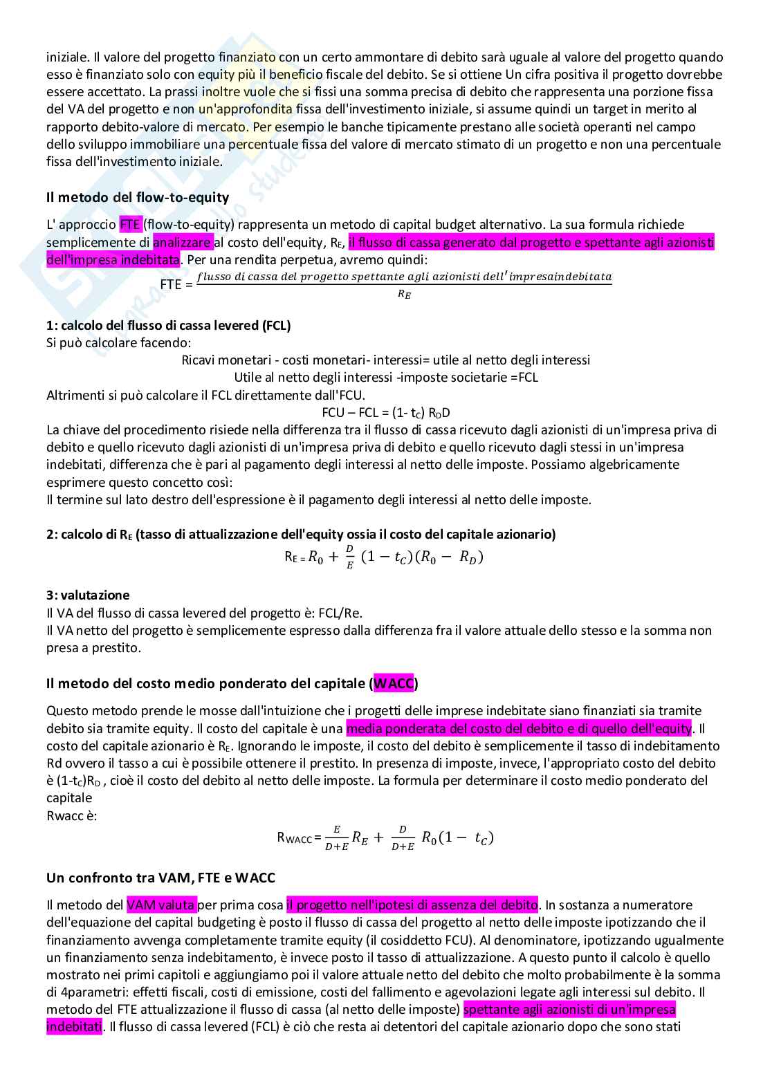 Riassunti finanza aziendale Pag. 71