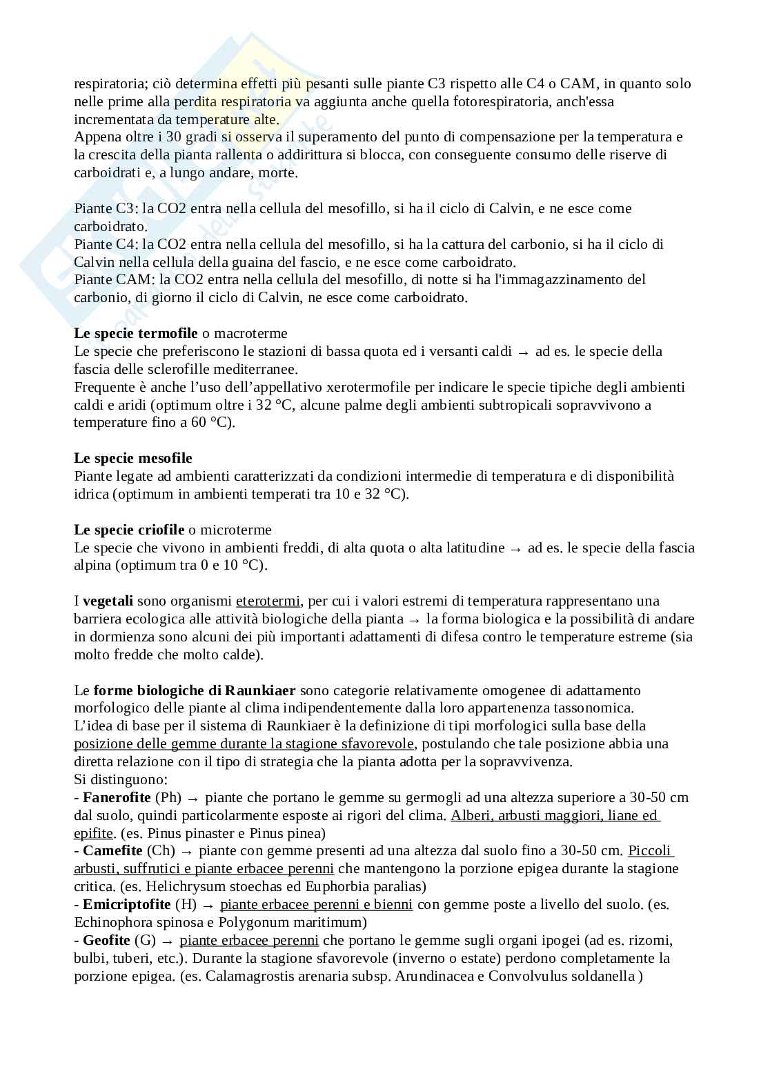 Appunti di ecologia vegetale Pag. 6