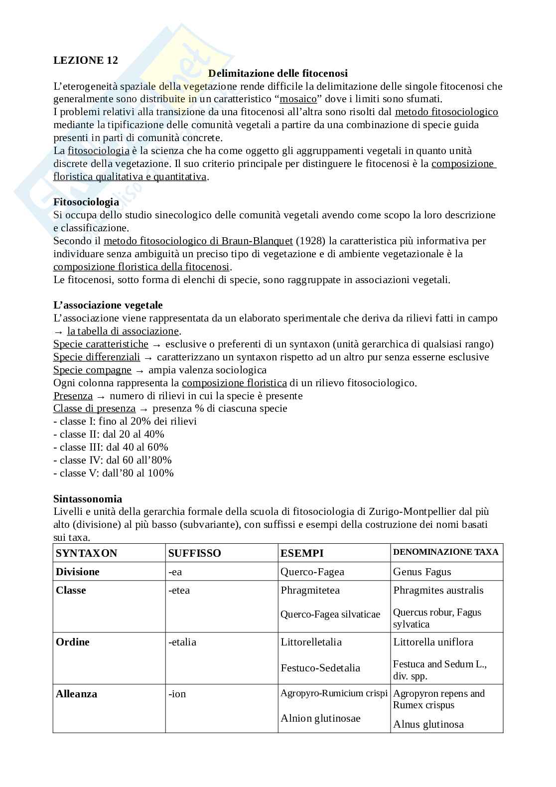 Appunti di ecologia vegetale Pag. 61