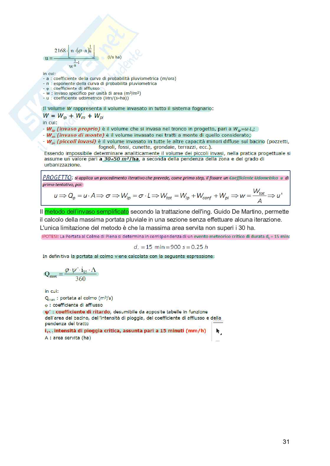 Costruzioni idrauliche Pag. 31