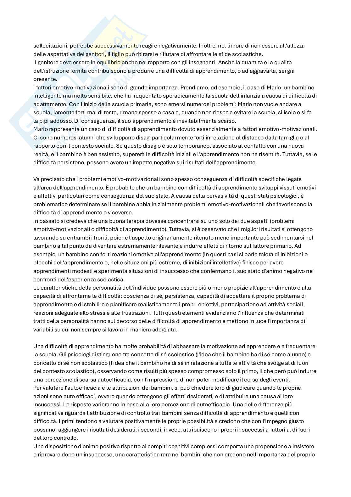 Difficoltà di apprendimento a scuola  Pag. 2