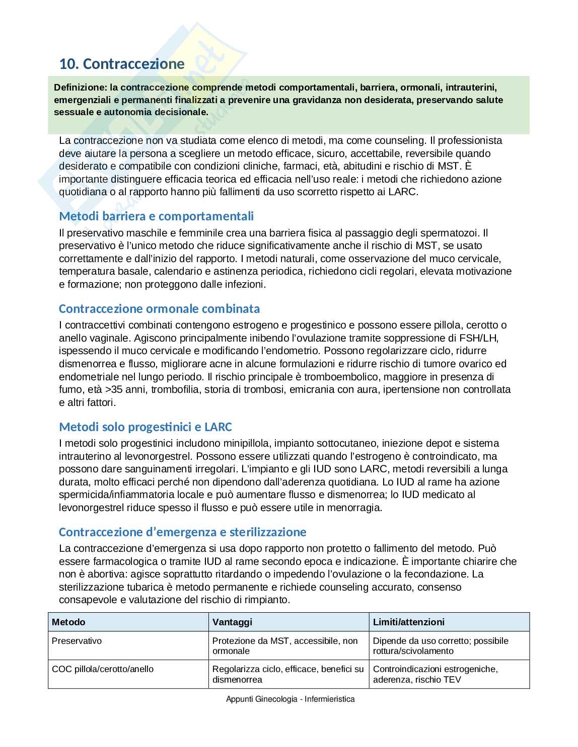 Ginecologia: appunti completi per Infermieristica con domande d’esame Pag. 21