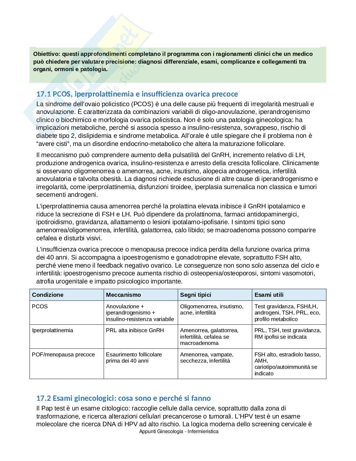 Ginecologia: appunti completi per Infermieristica con domande d’esame Pag. 36