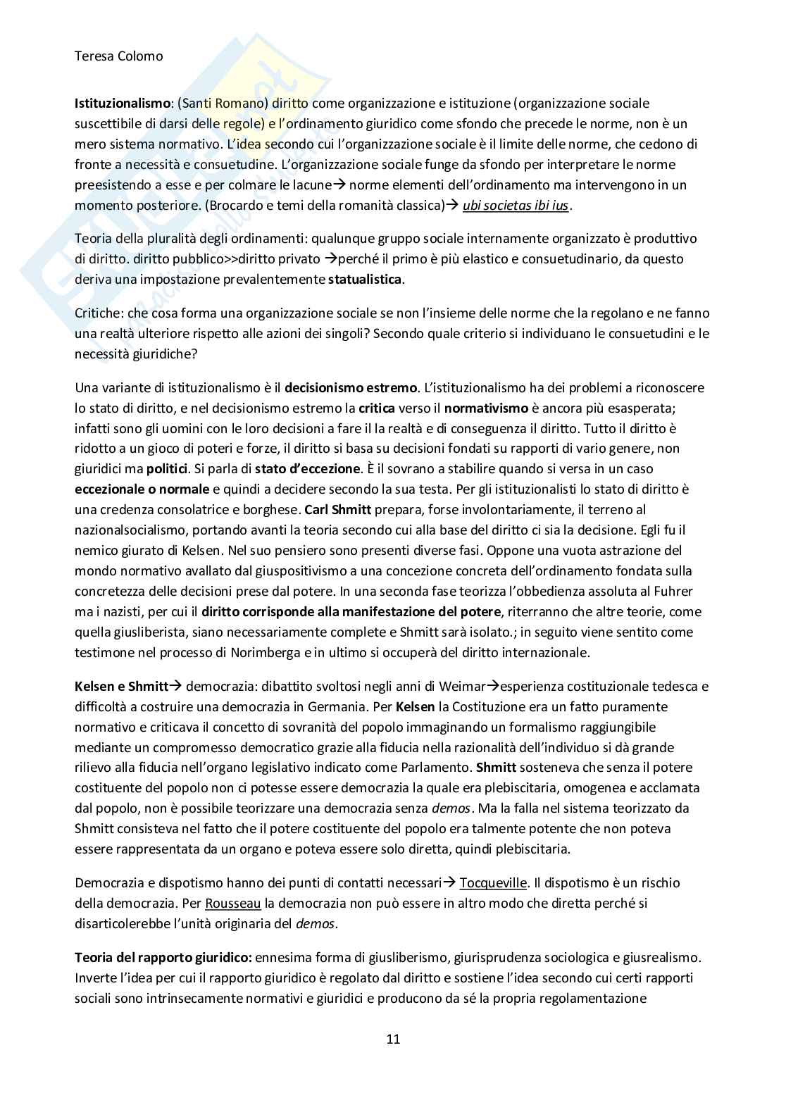 Riassunto esame Filosofia del diritto , Prof. Sinico Chira, libro consigliato Introduzione alla filosofia del diritto, L'incertezza del diritto , Jori, Pintore  Pag. 11
