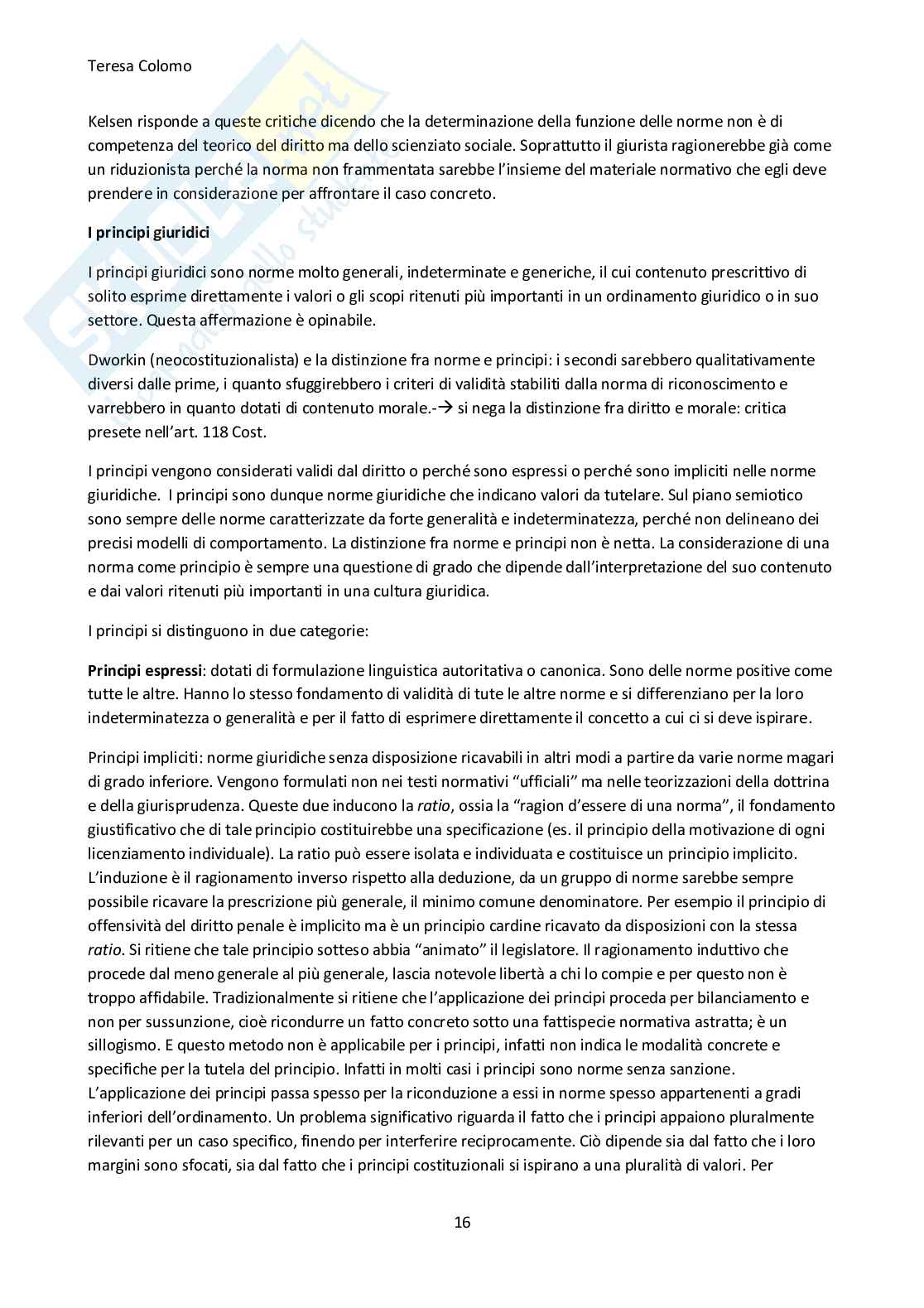 Riassunto esame Filosofia del diritto , Prof. Sinico Chira, libro consigliato Introduzione alla filosofia del diritto, L'incertezza del diritto , Jori, Pintore  Pag. 16