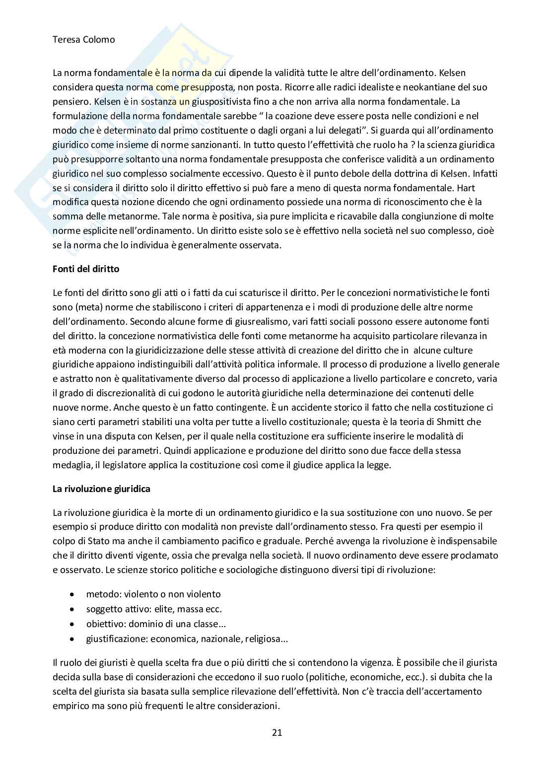 Riassunto esame Filosofia del diritto , Prof. Sinico Chira, libro consigliato Introduzione alla filosofia del diritto, L'incertezza del diritto , Jori, Pintore  Pag. 21