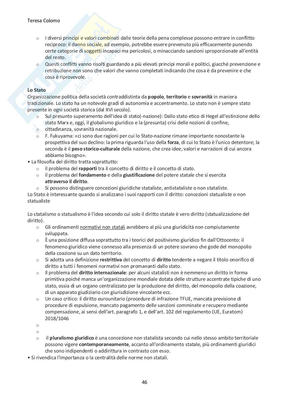 Riassunto esame Filosofia del diritto , Prof. Sinico Chira, libro consigliato Introduzione alla filosofia del diritto, L'incertezza del diritto , Jori, Pintore  Pag. 46