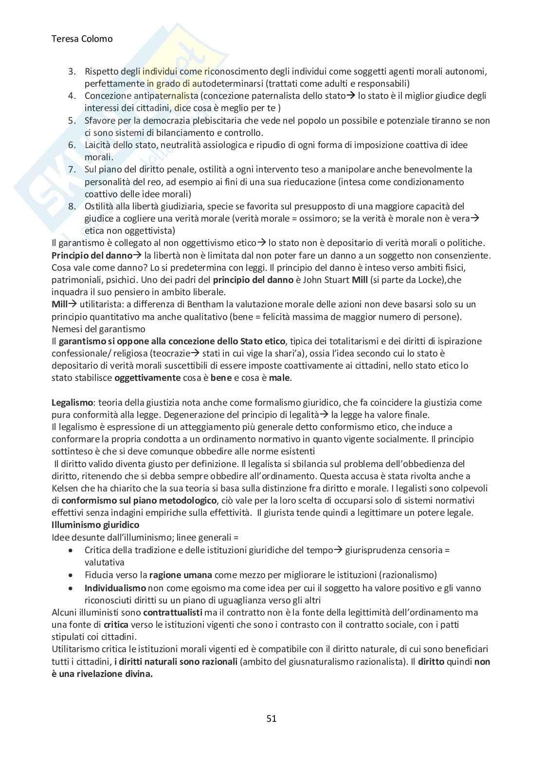 Riassunto esame Filosofia del diritto , Prof. Sinico Chira, libro consigliato Introduzione alla filosofia del diritto, L'incertezza del diritto , Jori, Pintore  Pag. 51
