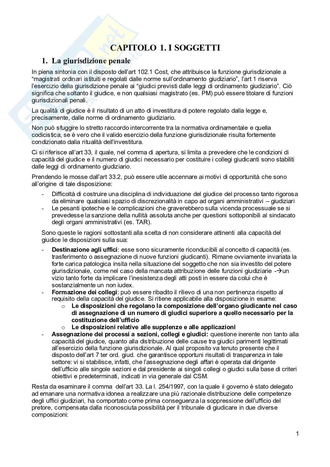 Riassunto esame Diritto processuale penale, Prof. Bonini Valentina, libro consigliato Compendio di diritto processuale penale, Bargis Pag. 1