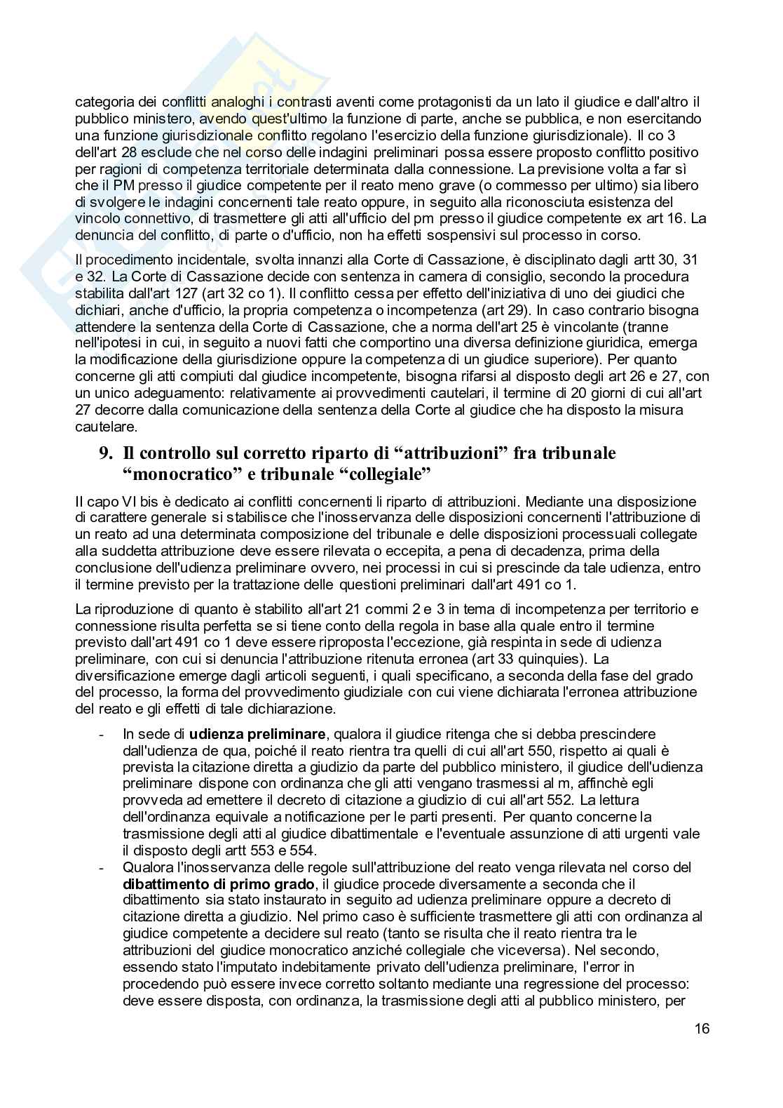Riassunto esame Diritto processuale penale, Prof. Bonini Valentina, libro consigliato Compendio di diritto processuale penale, Bargis Pag. 16