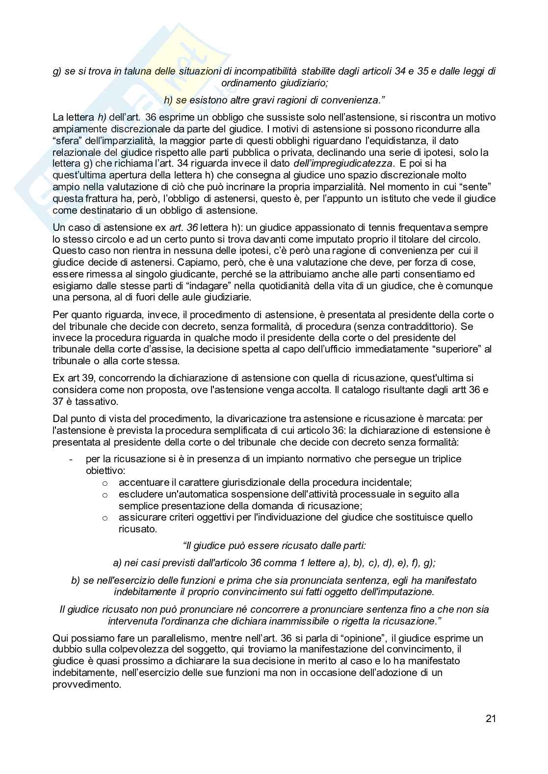 Riassunto esame Diritto processuale penale, Prof. Bonini Valentina, libro consigliato Compendio di diritto processuale penale, Bargis Pag. 21