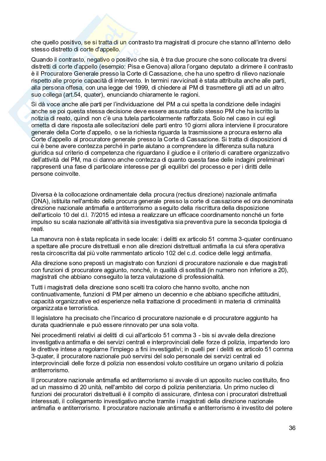 Riassunto esame Diritto processuale penale, Prof. Bonini Valentina, libro consigliato Compendio di diritto processuale penale, Bargis Pag. 36