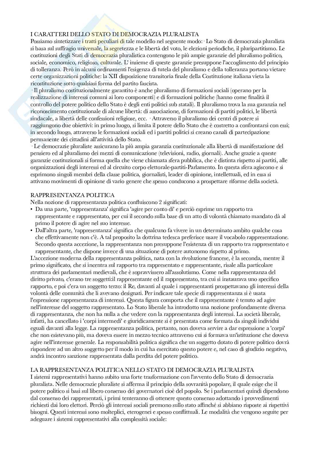 Riassunto esame Diritto Pubblico, Prof. Logroscino Pierdomenico, libro consigliato Diritto pubblico, Pitruzzella  Pag. 11