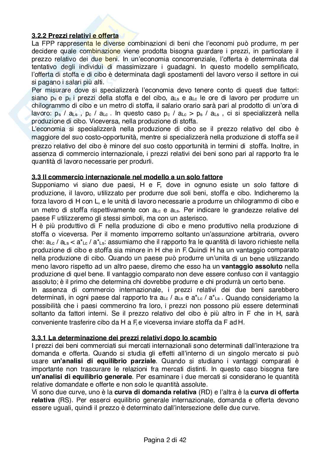 Riassunto esame Politich Economiche Internazionali, prof. Beretta, libro consigliato Economia Internazionale 1, Krugman Pag. 2