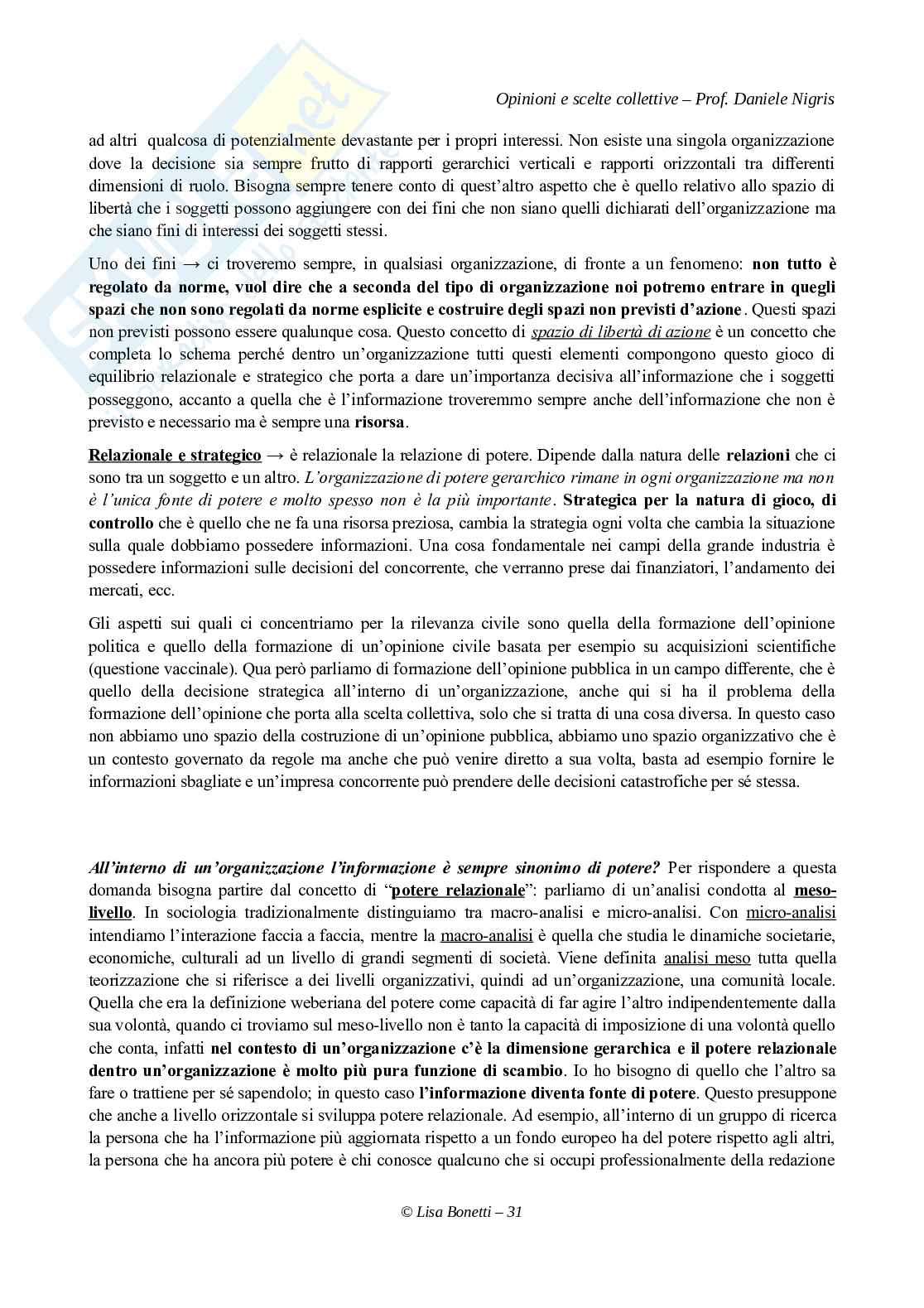Opinioni e scelte collettive Pag. 31