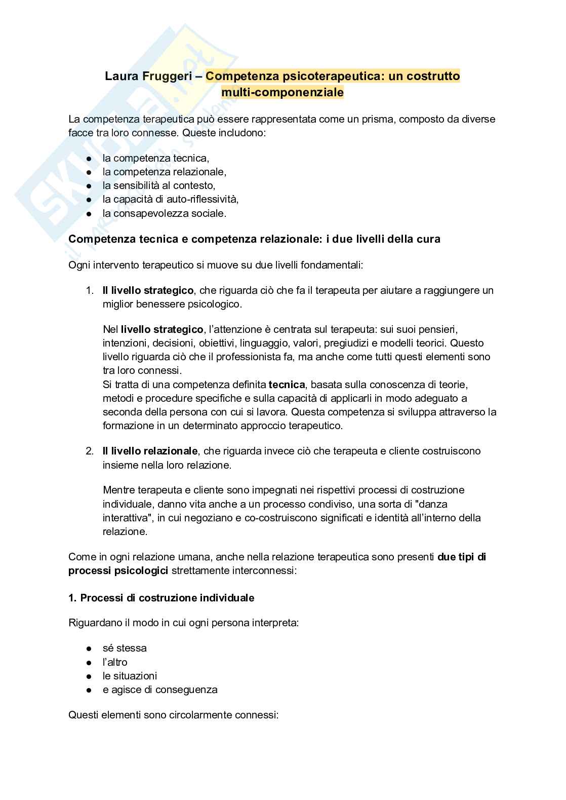 Appunti Fondamenti e metodi dell'intervento psicologico Pag. 41