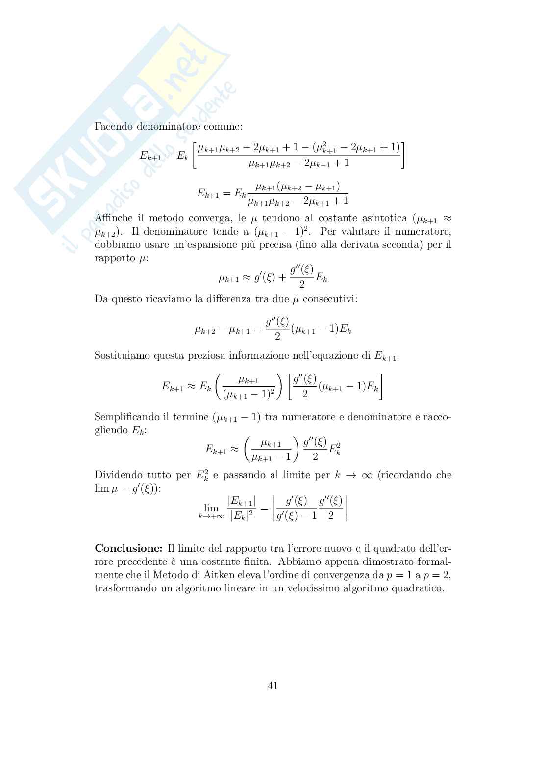 Calcolo numerico: teoria, formulario e guida agli esercizi Pag. 41