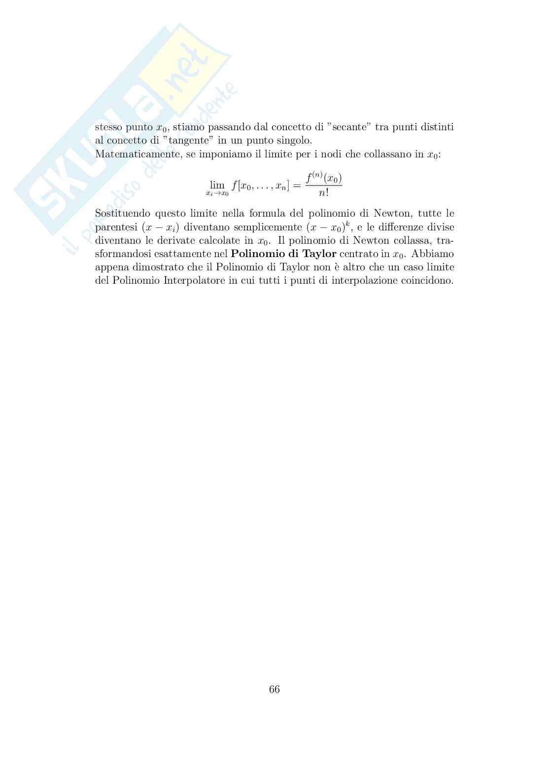 Calcolo numerico: teoria, formulario e guida agli esercizi Pag. 66