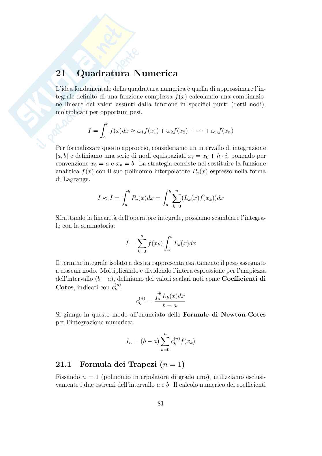 Calcolo numerico: teoria, formulario e guida agli esercizi Pag. 81