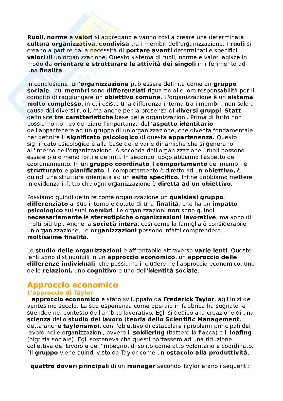 Appunti di Psicologia del lavoro e delle organizzazioni Pag. 2