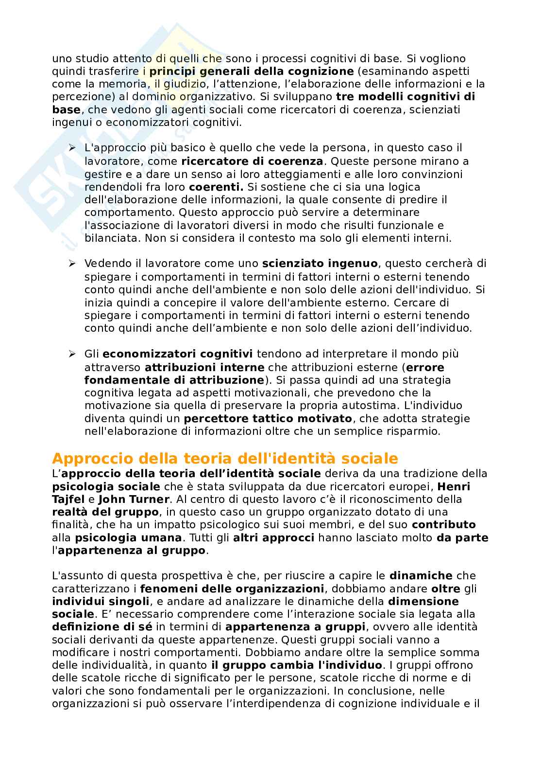 Appunti di Psicologia del lavoro e delle organizzazioni Pag. 6