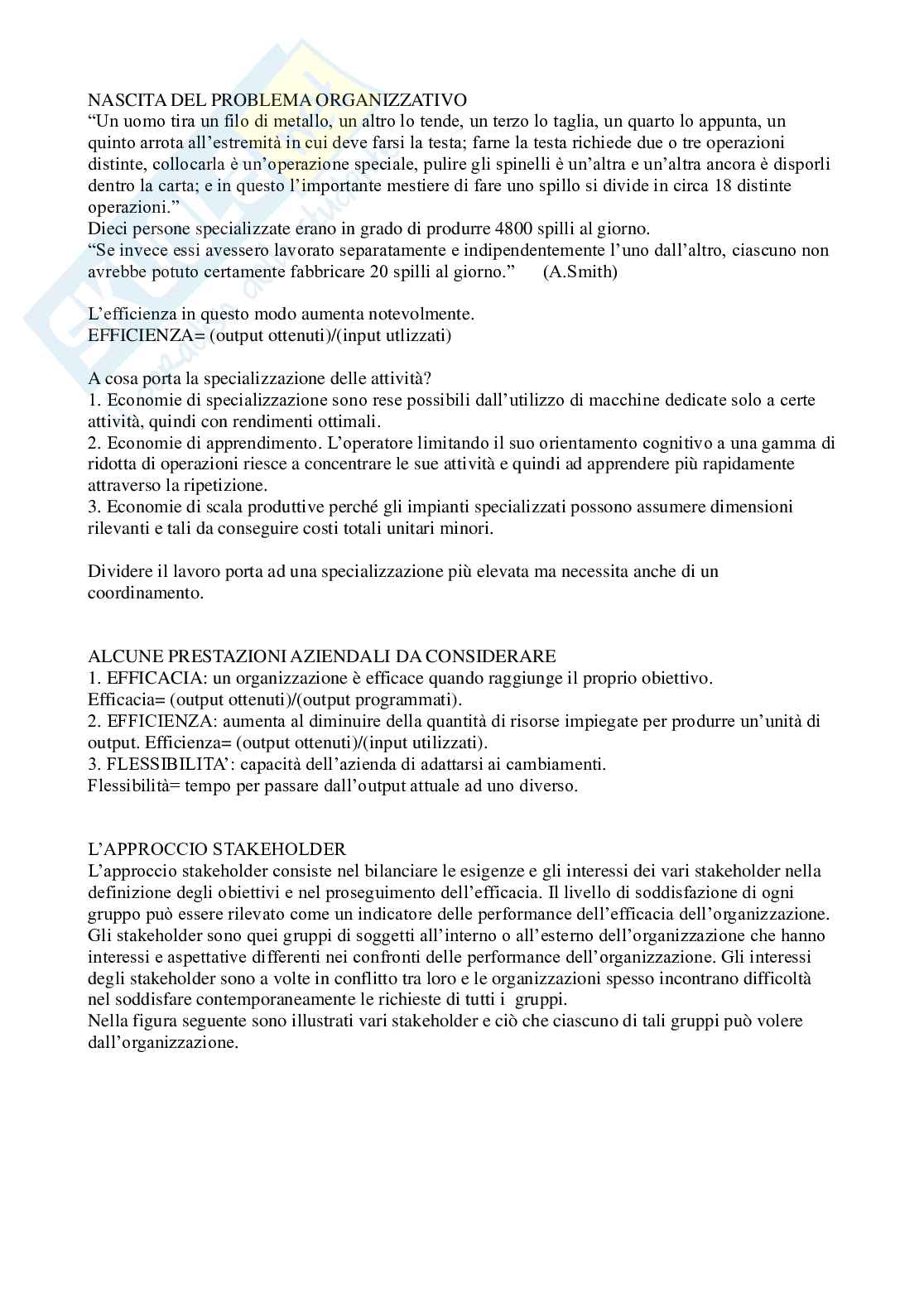 Appunti di teoria Organizzazione e risorse umane Pag. 2