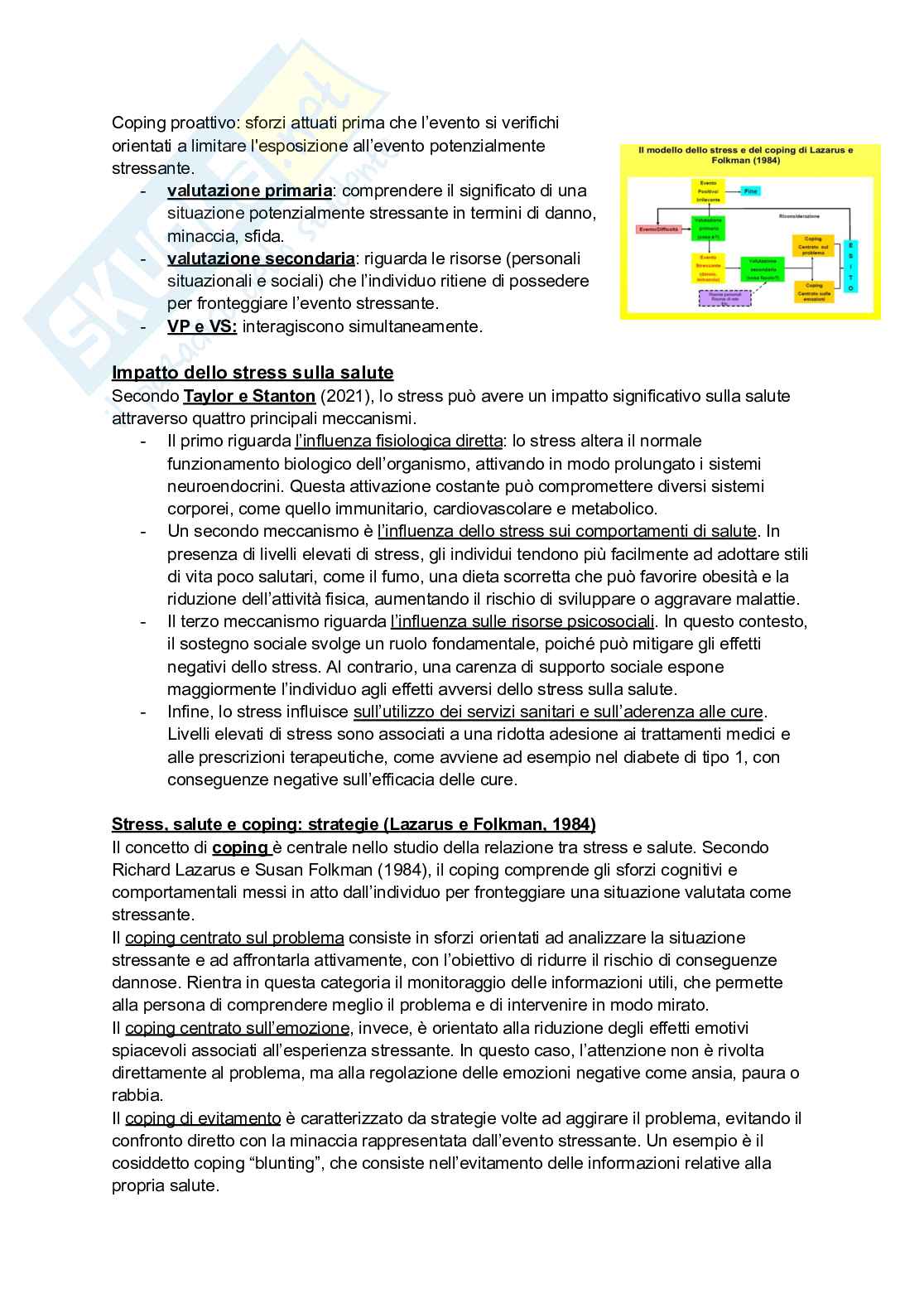 Psicologia della salute  Pag. 21