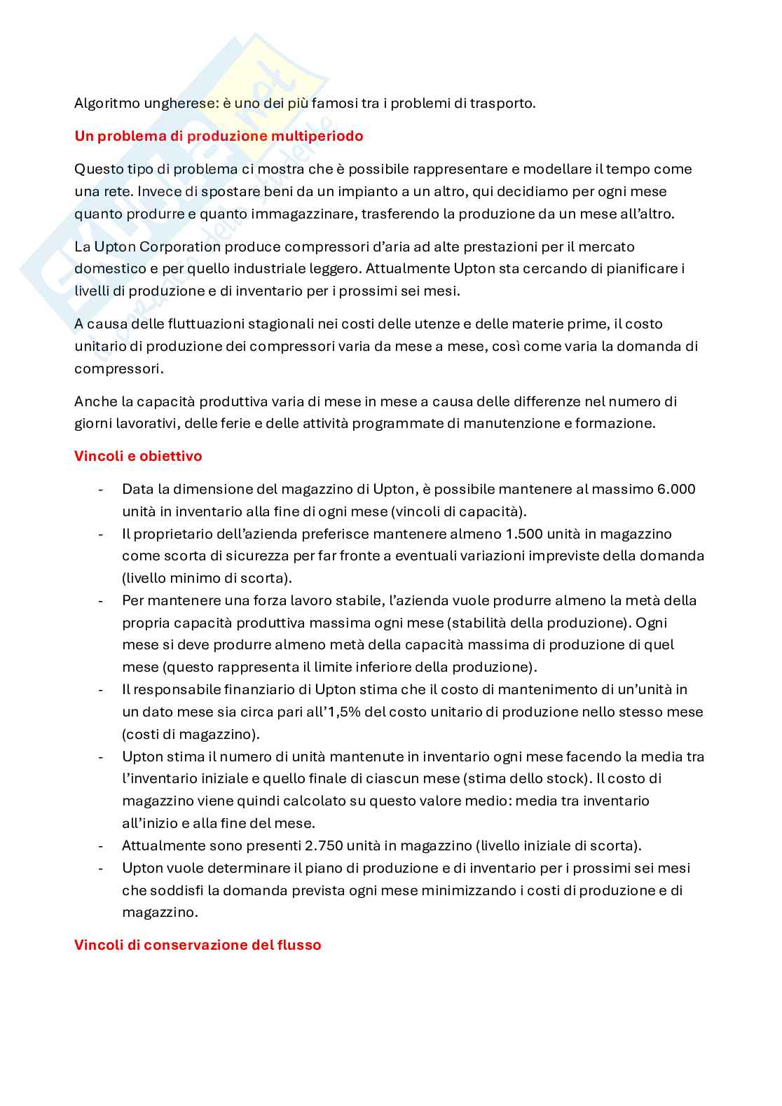 Appunti Optimization and data science for management (primo parziale, parte 2) Pag. 2