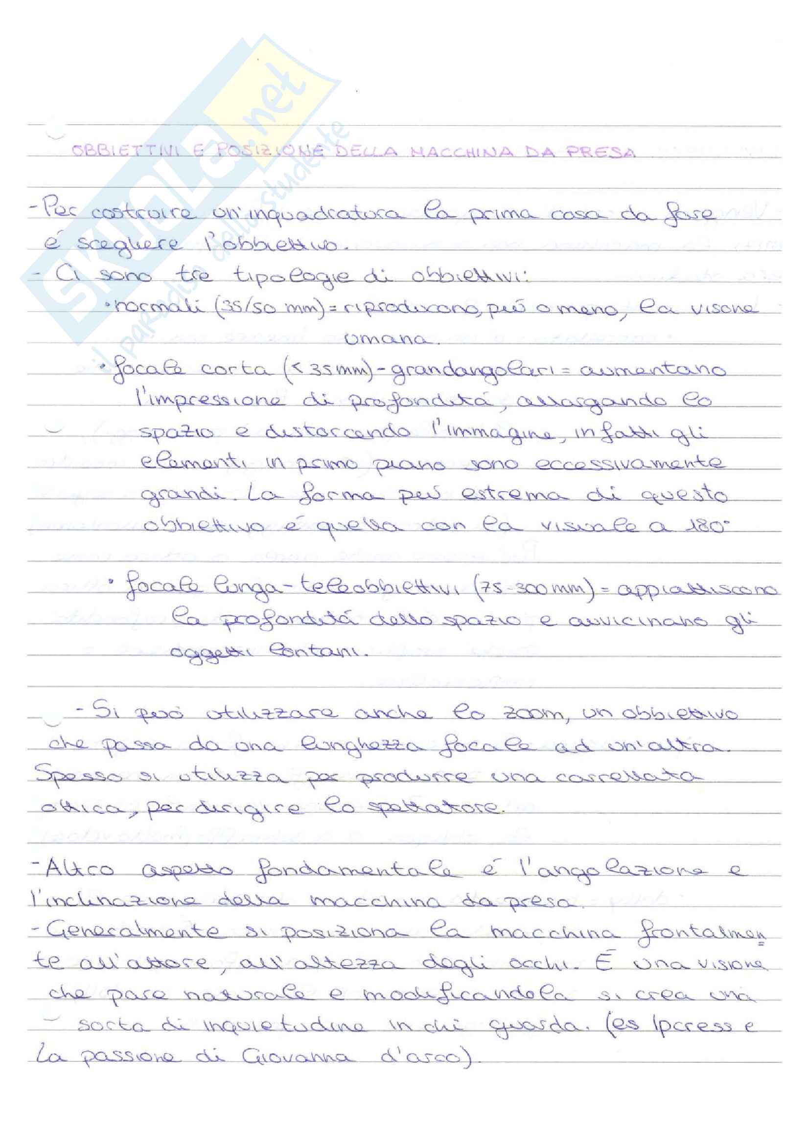 Riassunto esame di storia del cinema, prof Alonge, libro consigliato Il cinema: tecnica e linguaggio. Un'introduzione Pag. 21
