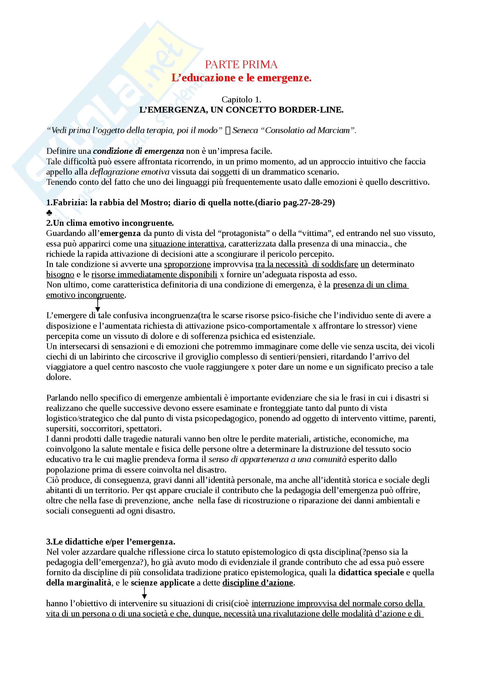 Riassunto esame Didattica Generale, prof. Isidori, libro consigliato Educatamente con l'emergenza Pag. 6