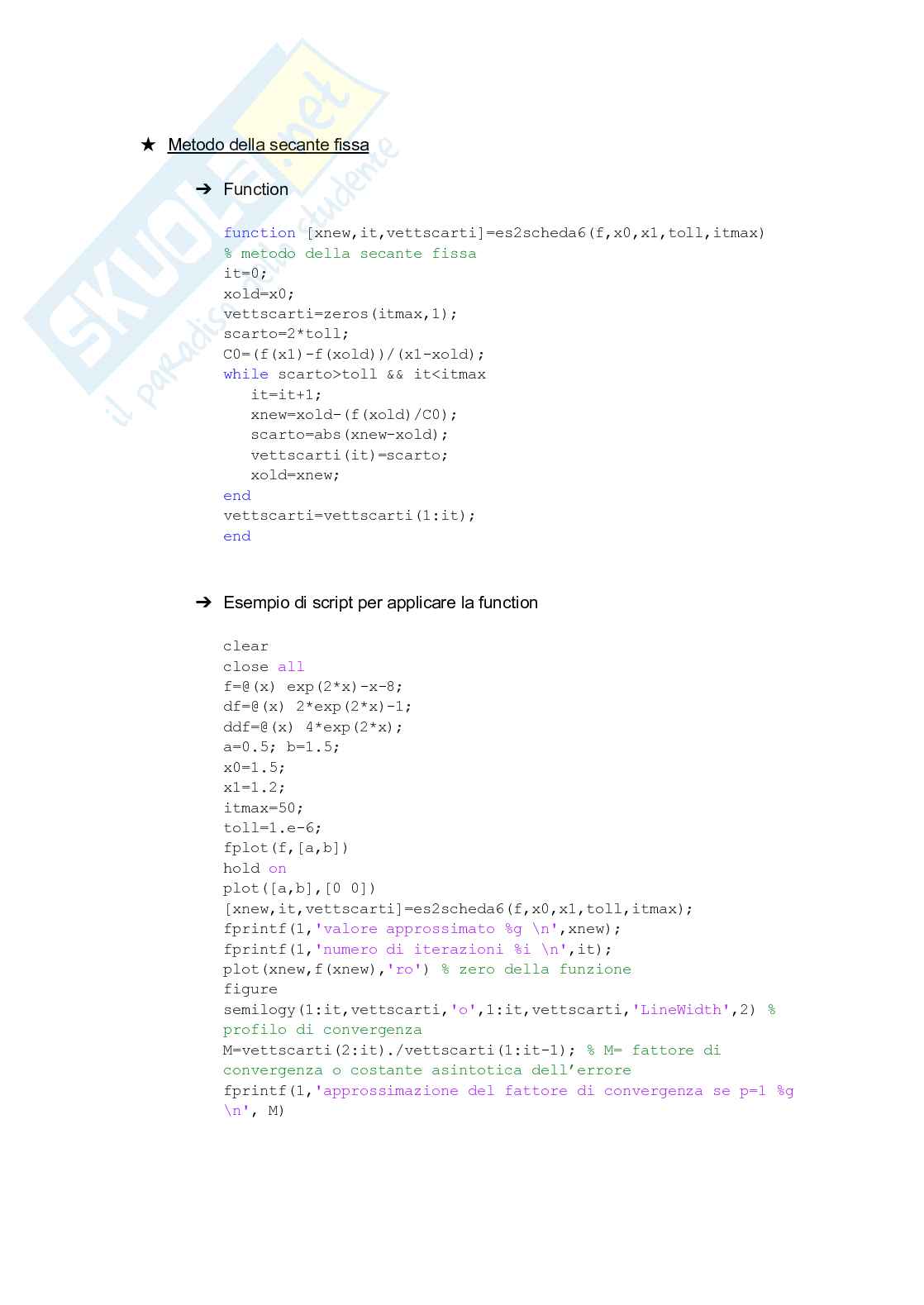 Esercizi di Informatica su Matlab Pag. 2