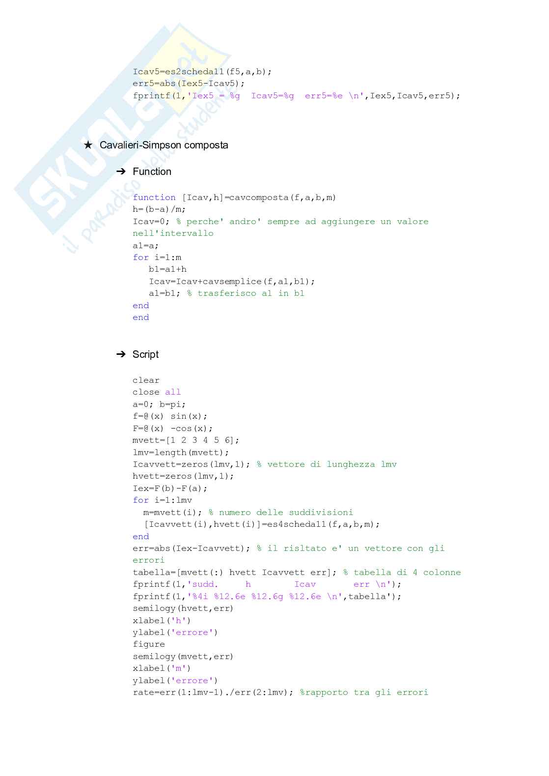 Esercizi di Informatica su Matlab Pag. 31