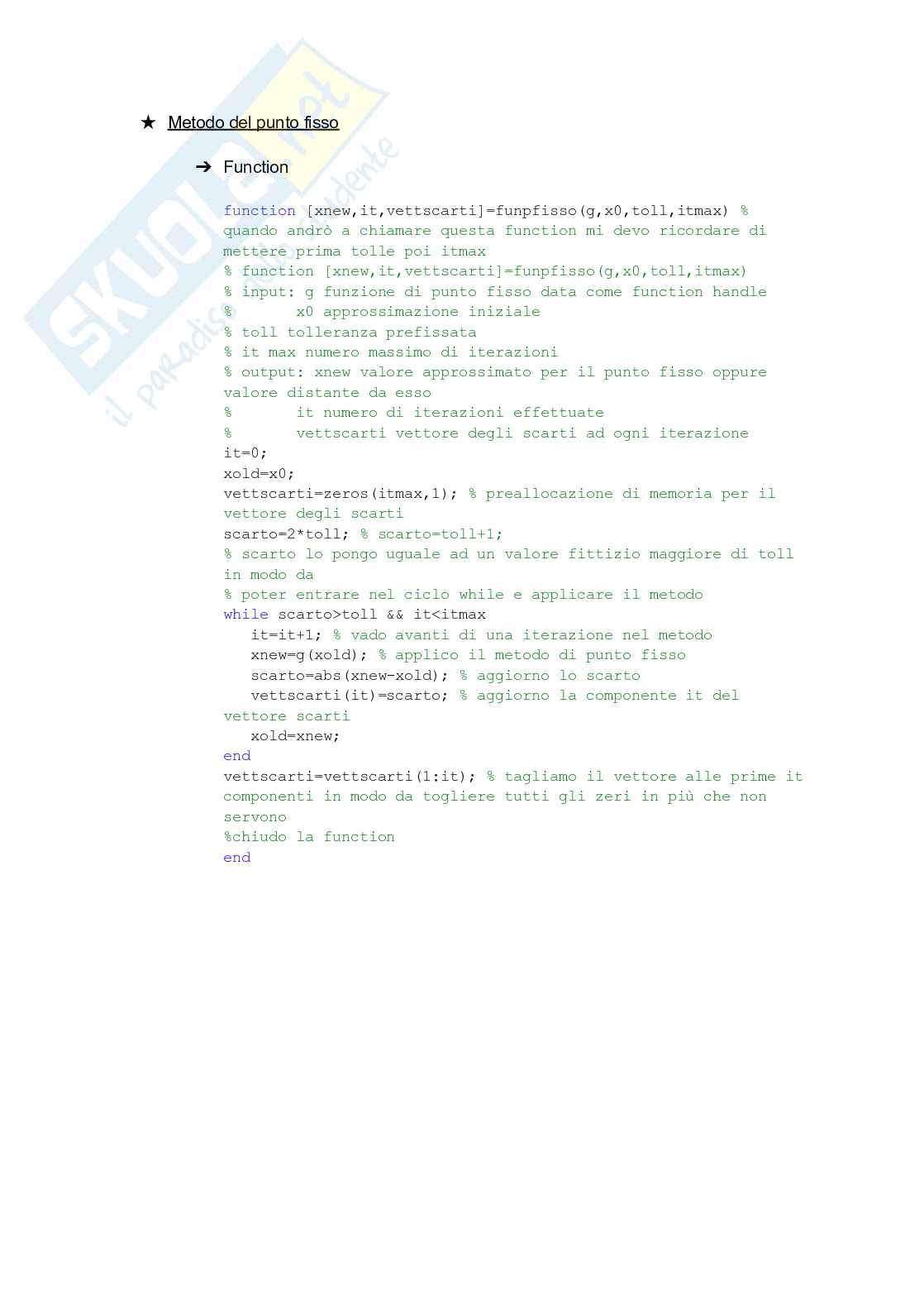 Esercizi di Informatica su Matlab Pag. 6