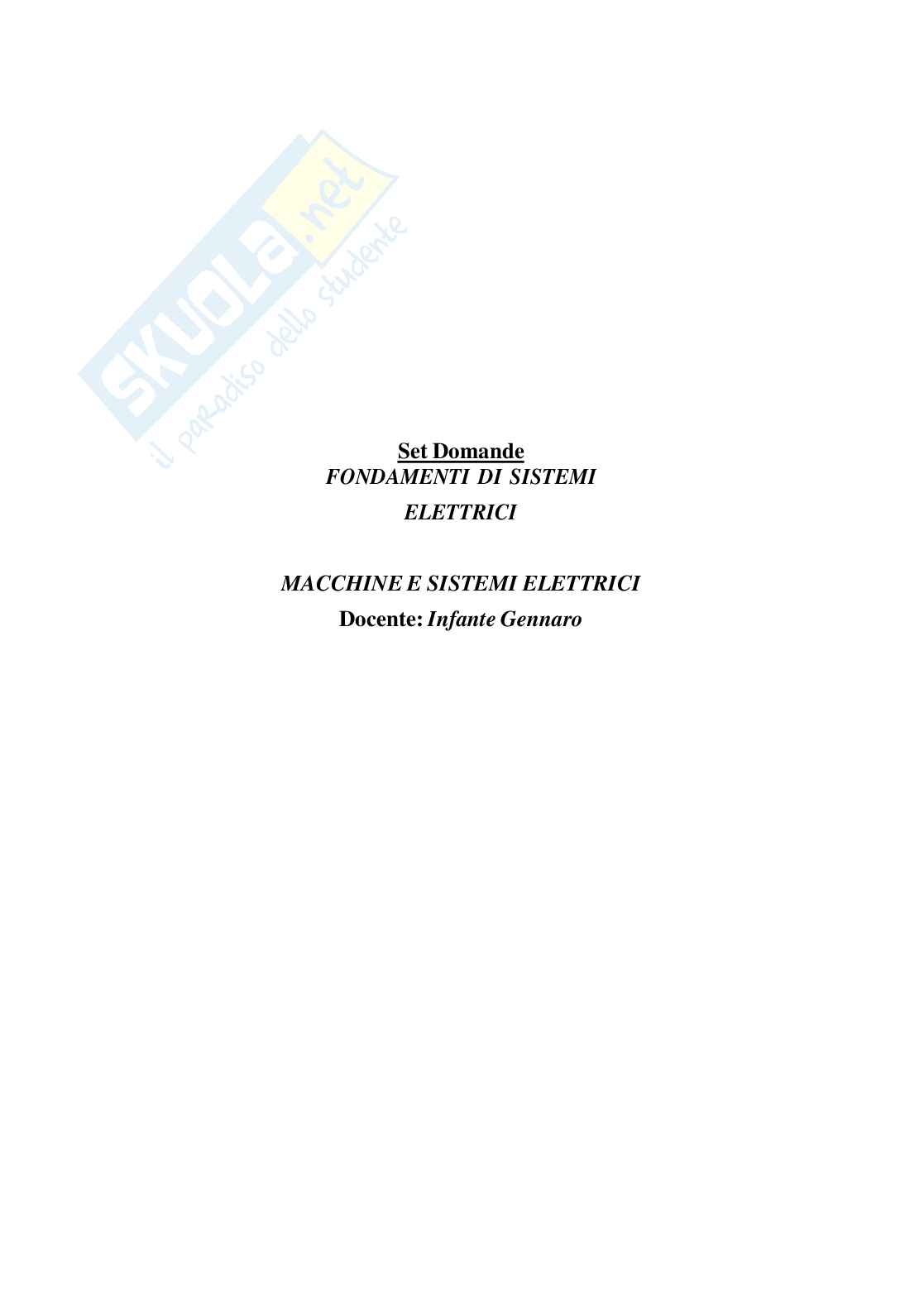 Paniere completo di Fondamenti di sistemi elettrici - Risposte multiple  Pag. 2