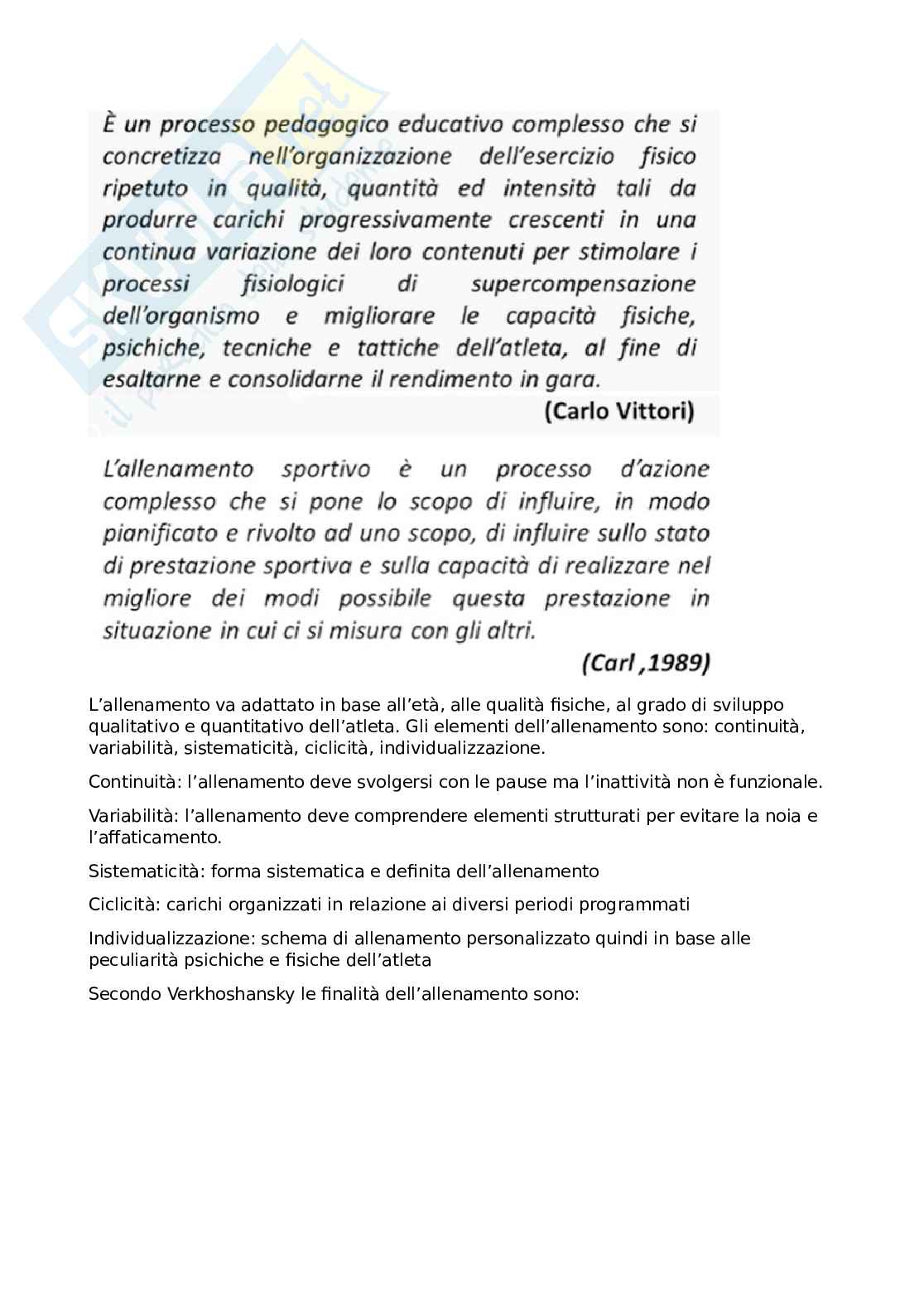 Appunti moduli 1-10 Metodi e didattiche degli sport individuali e di squadra Pag. 11