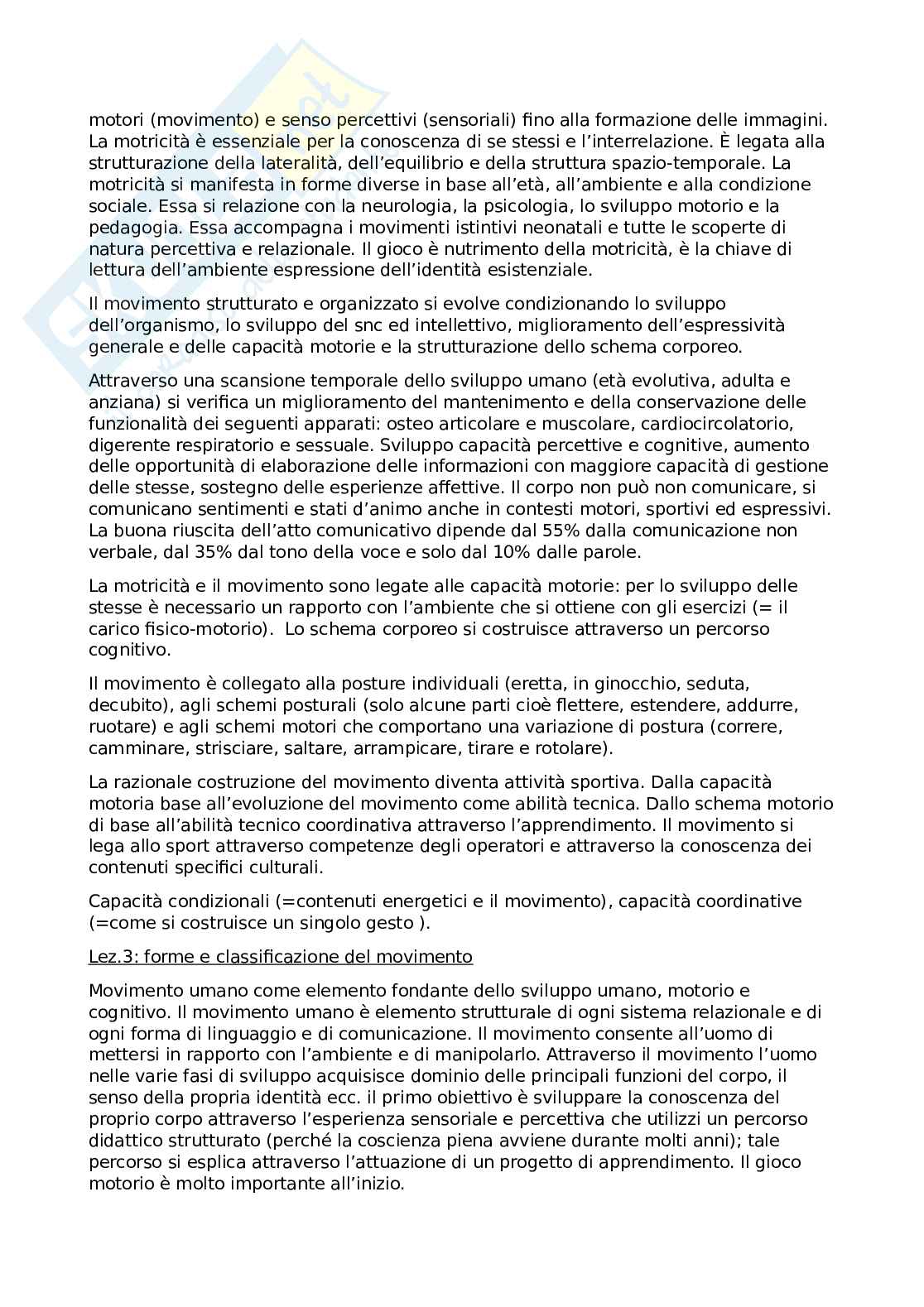 Appunti moduli 1-10 Metodi e didattiche degli sport individuali e di squadra Pag. 2