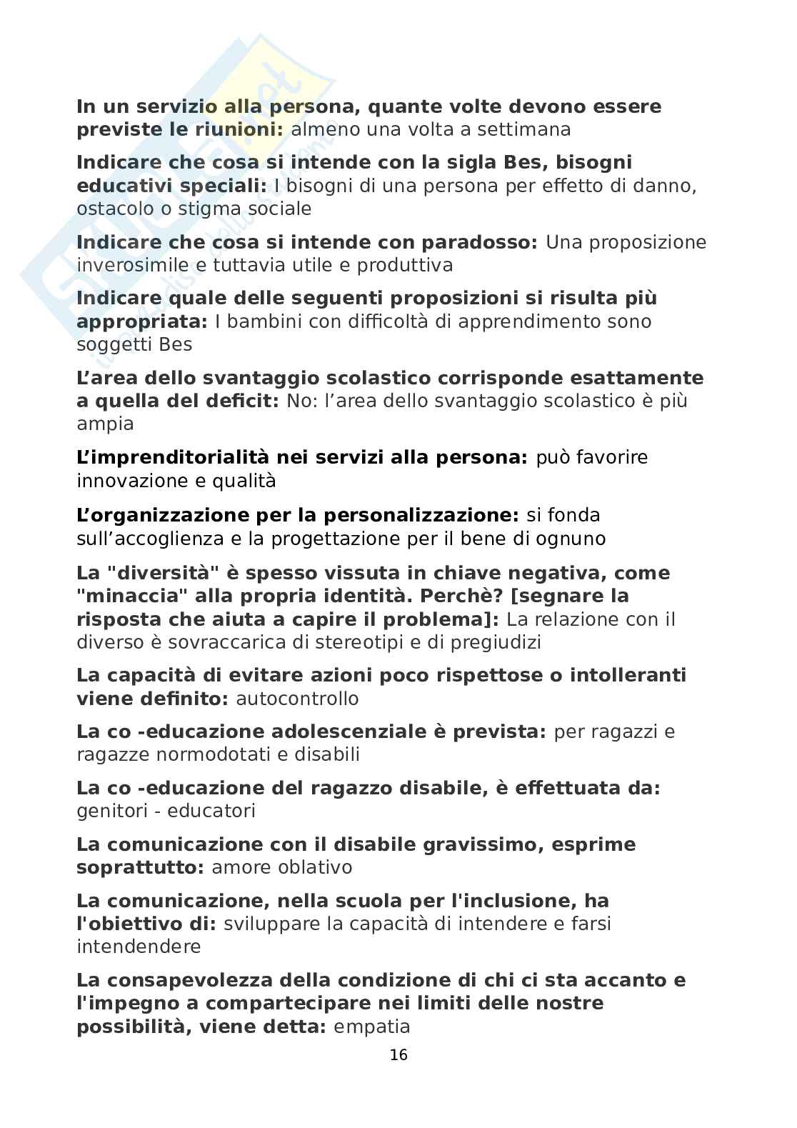 Didattica speciale II  Pag. 16