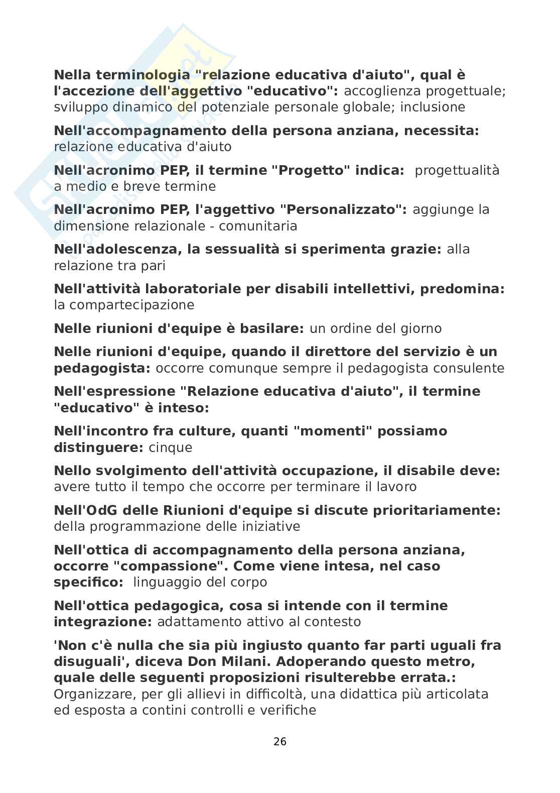 Didattica speciale II  Pag. 26